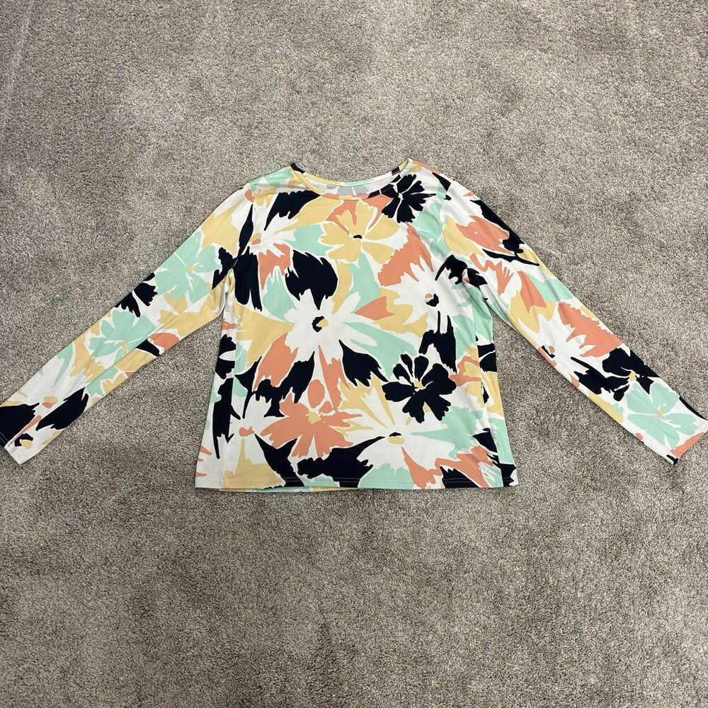 Hang Ten Floral SPF 50 Long Sleeve Top Womens XXL UPF Sun Protection Beach